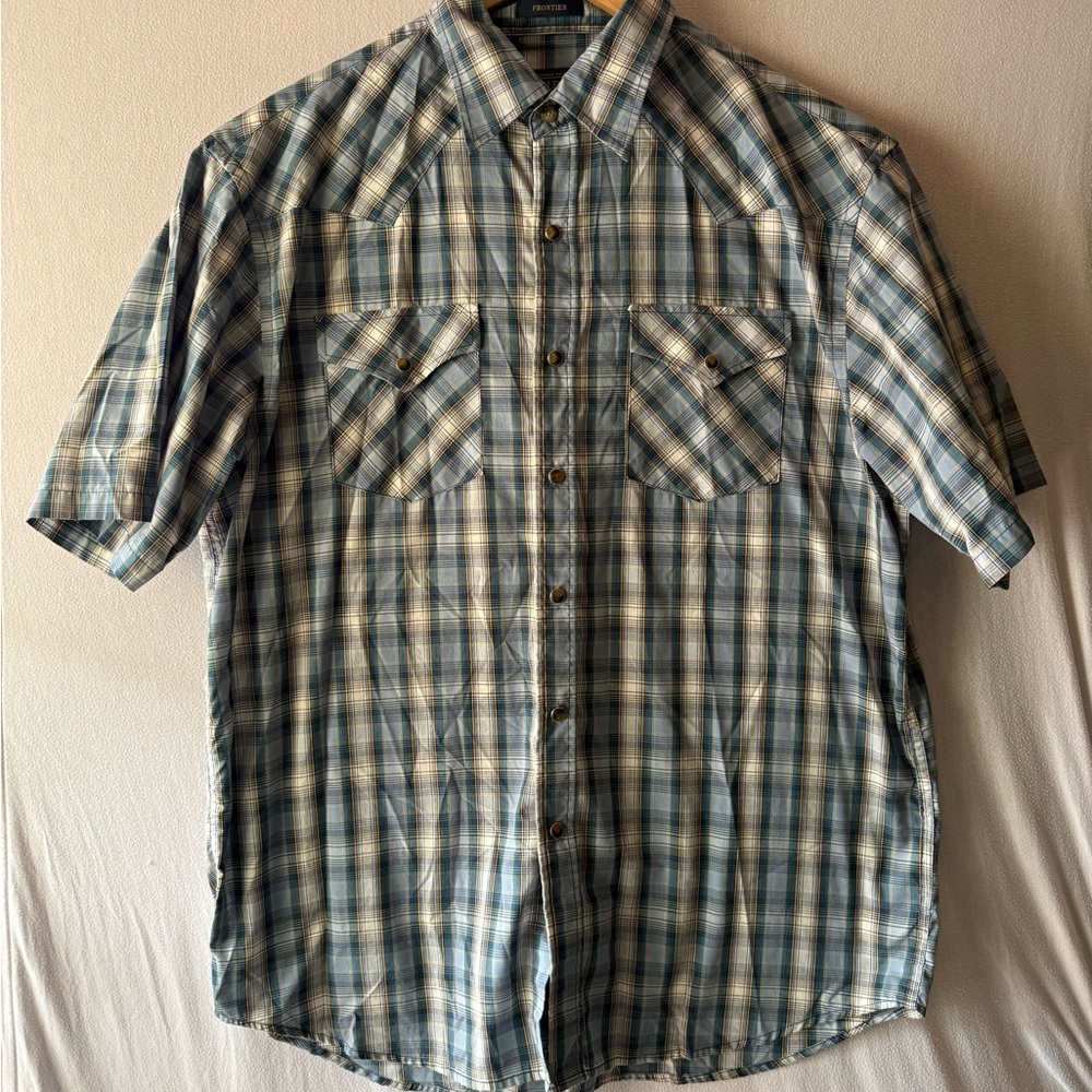 Pendleton Light Blue and White Plaid Men's Shirt